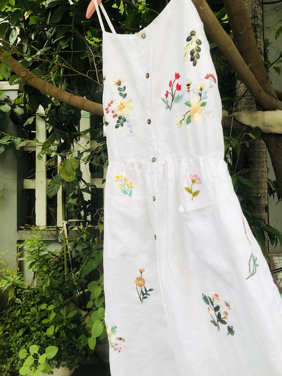 zara white dress with embroidered flowers Disturbia | Deceased Embroidered Striped Mini Skater Dress main image 1