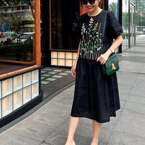 Wild Flower Linen Dress
