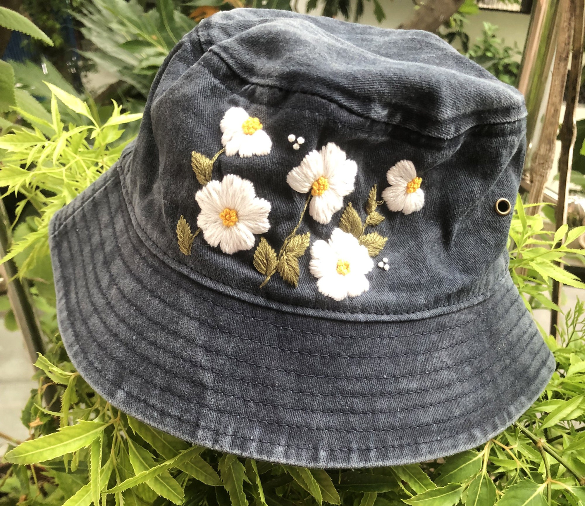 Mame Floral embroidered bucket hat