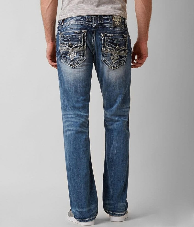 Rock Revival men jeans ADLEY size 36 inseam 32 Straight Leg Etsy