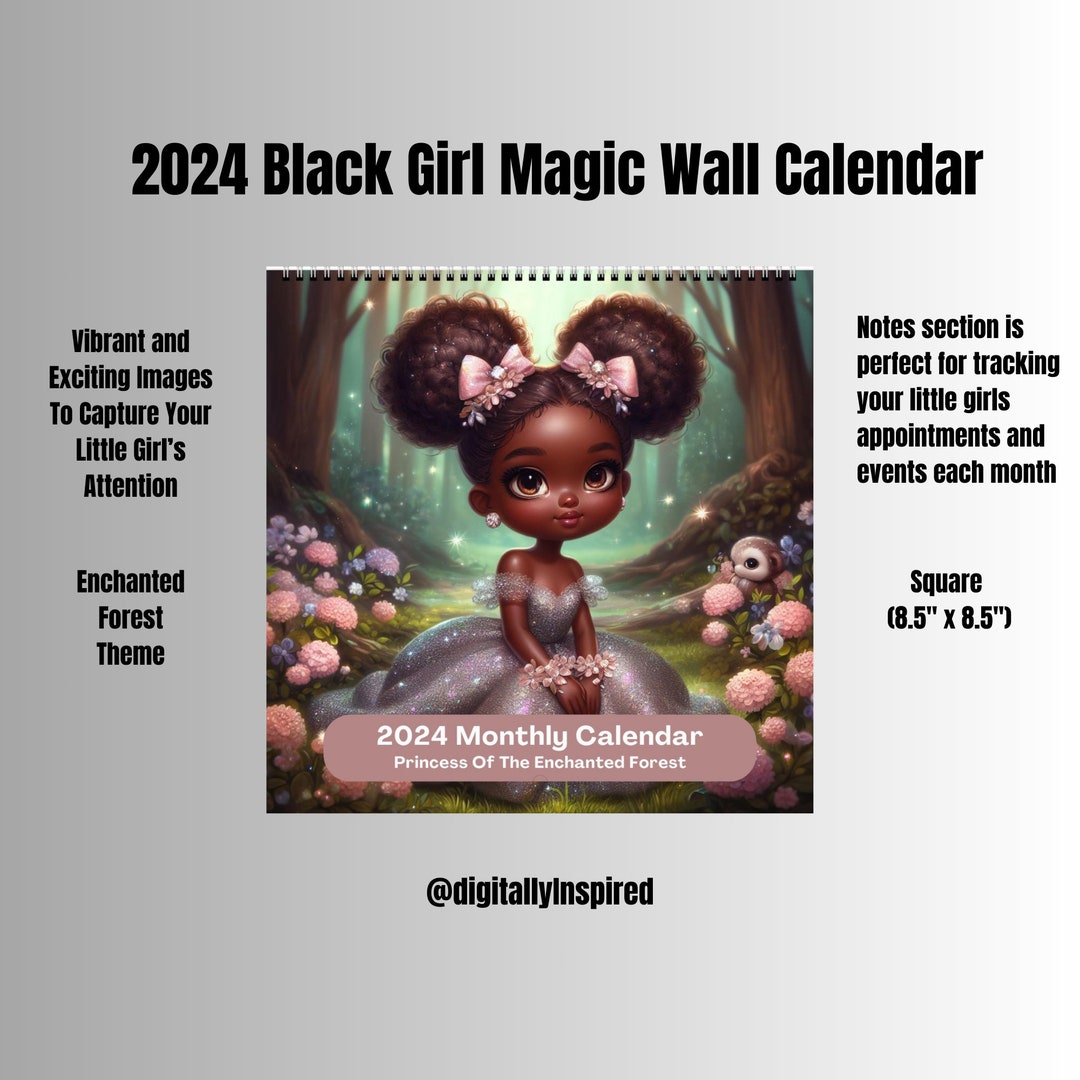 2024 Wall Calendar L Black Girl Magic L Black Girl Calendar 2024 L