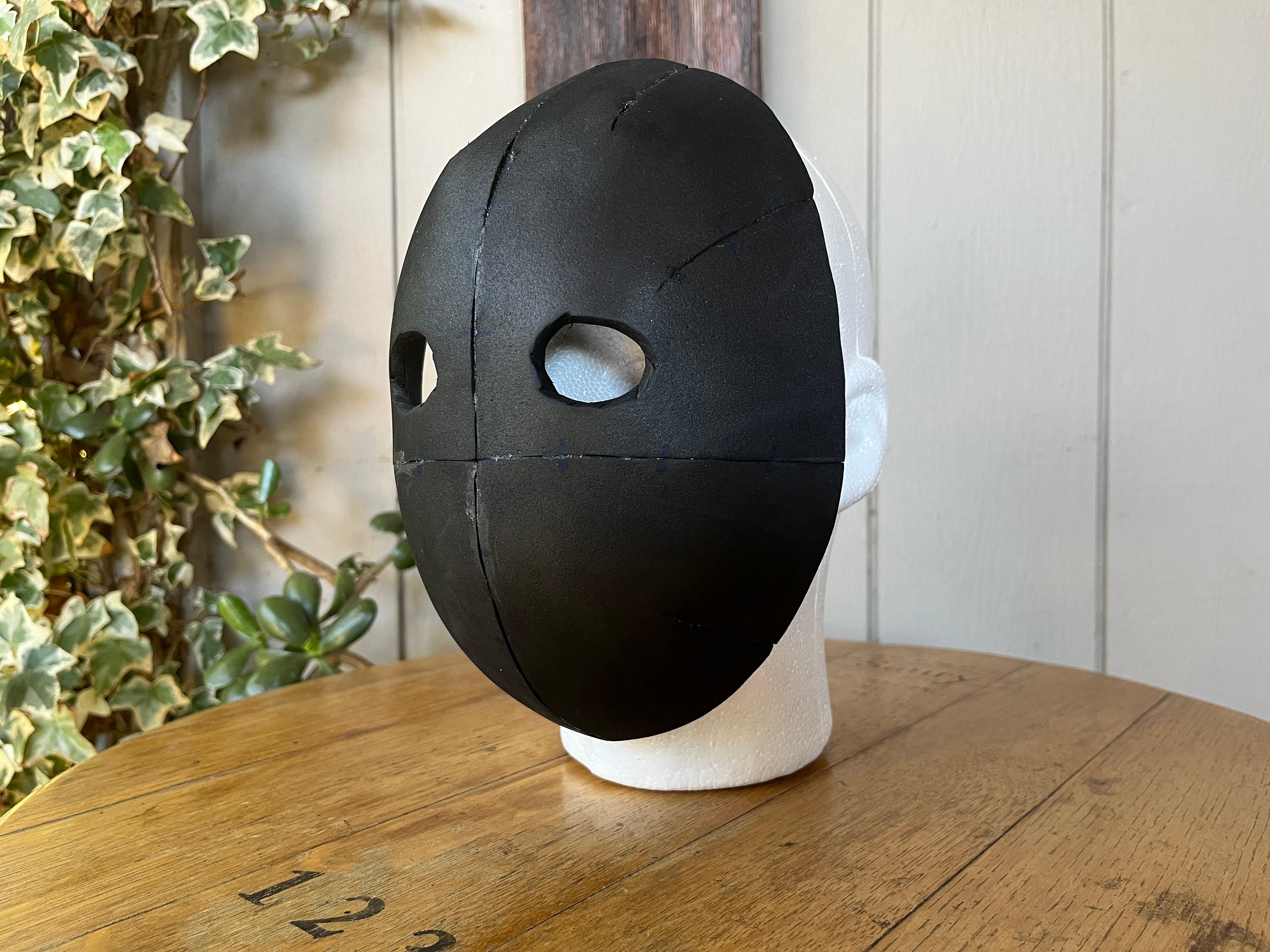 DIY MASK Cracked Face / Half Face, Blank Masks for Do It Yourself Projects,  Adult White Plain Masks 