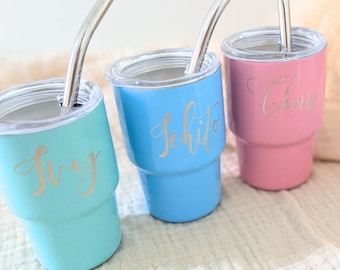 Personalized Babycino Tumbler with Lid and Straw, Name Tumbler – Custom Sippy Tumblers,  Bridesmaid Tumbler, Hen Party & Gift for boy, girl