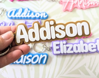 3D Printed Custom Name Keychain – Personalized Bag Tag
