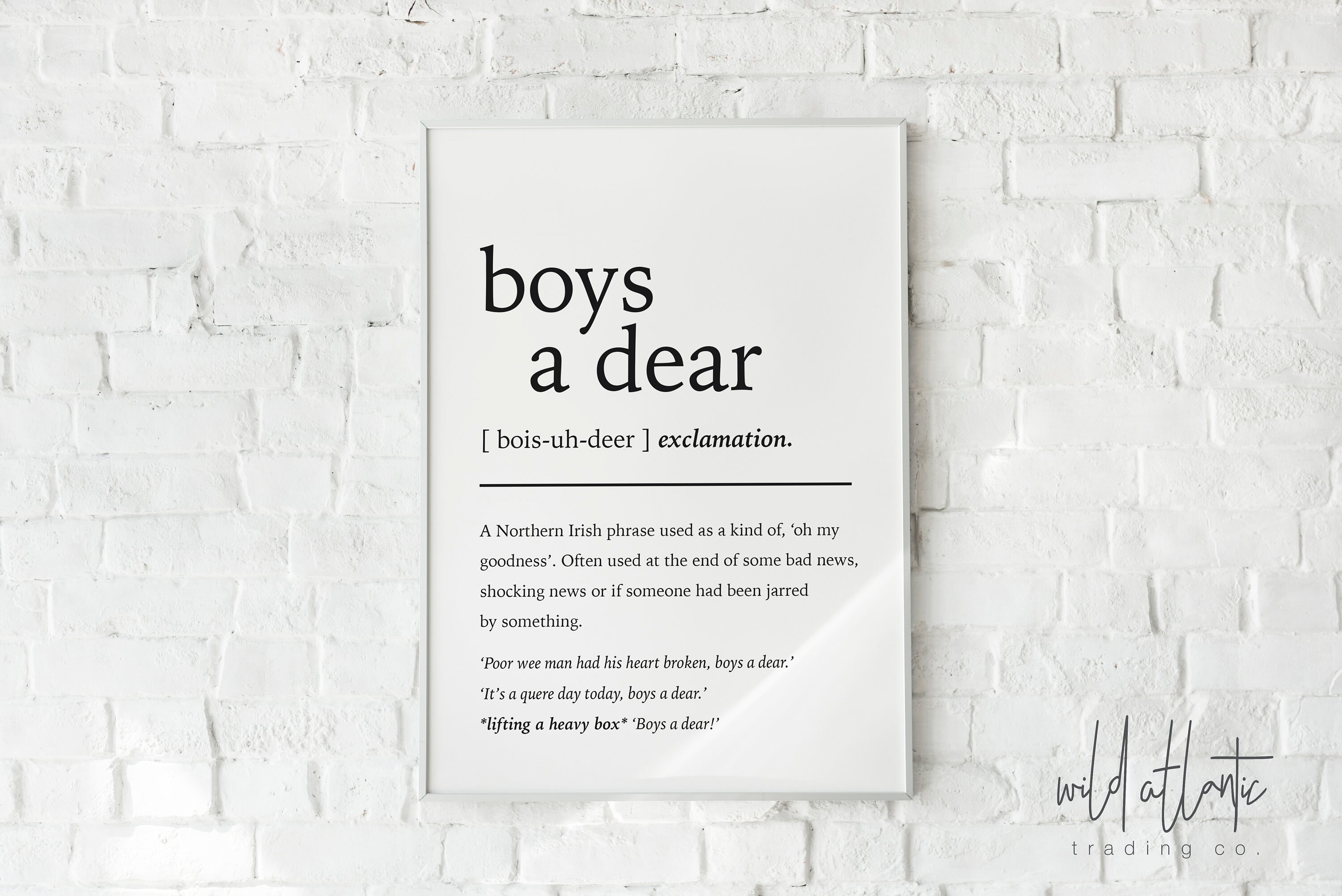 Printable Boys a Dear Definition Print Norn Iron / Irish Slang, Sayings ...