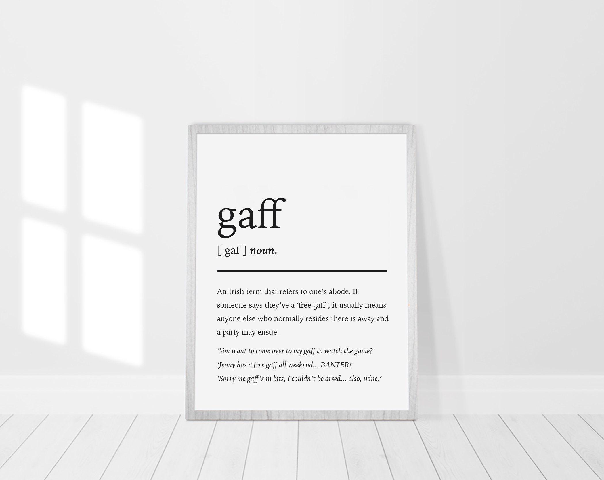 Printable Gaff Definition Print / Norn Iron / Irish Slang Etsy España