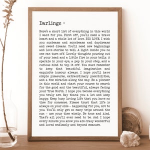 Imprimible Darlings Print / Dream Big Little One, Descarga digital, Sea valiente, Sea amable, Cartel motivacional, Carta de motivación, Cartel para niños