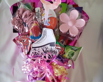 Chocolate/candy bouquet for ice skating , Ice skating gift