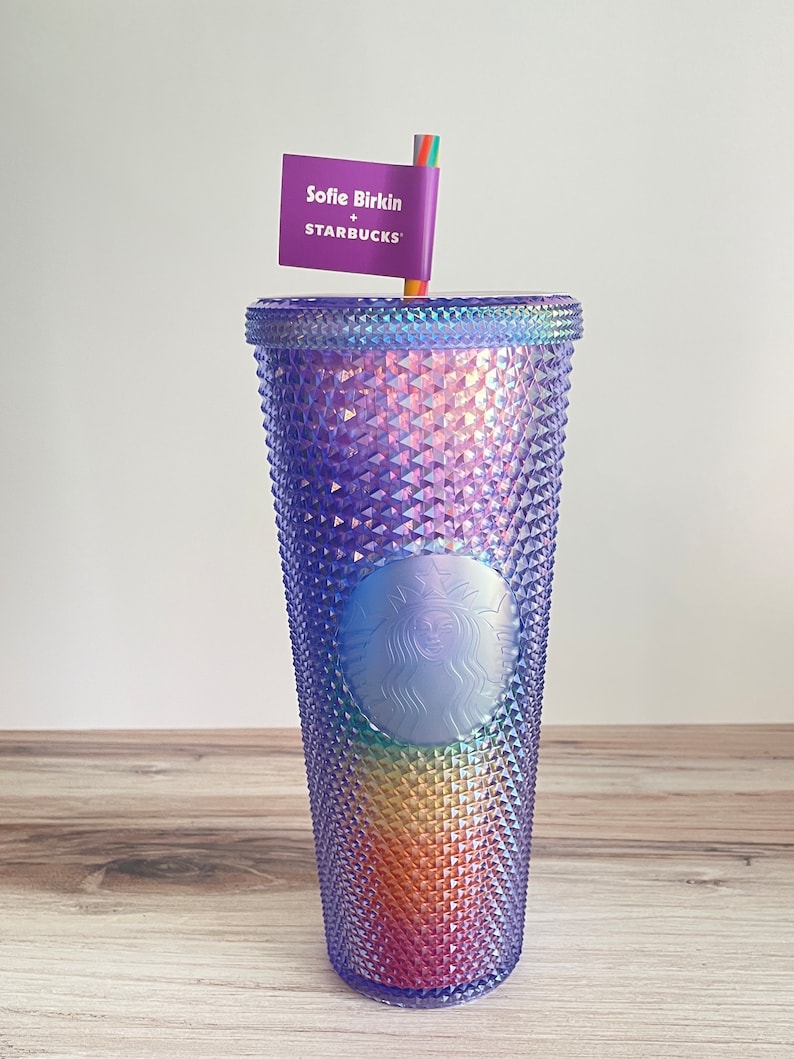 Starbucks Sofie Birkin Pride Tumbler 24oz, With Handcrafted Straw Charm