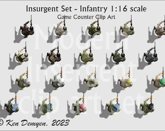 Moderne regerings- en opstandige infanterie