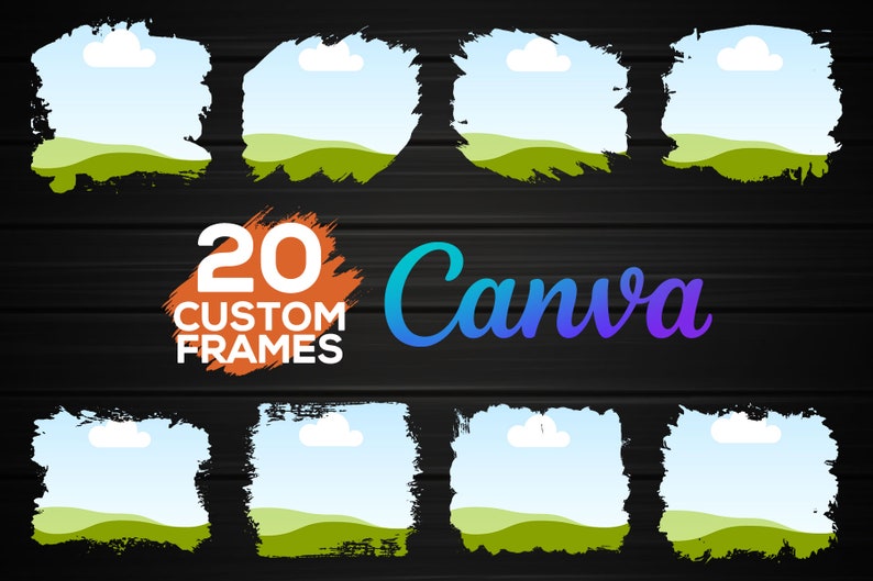 Custom Canva Frames Mockup Frames Editable Canva Templates Etsy