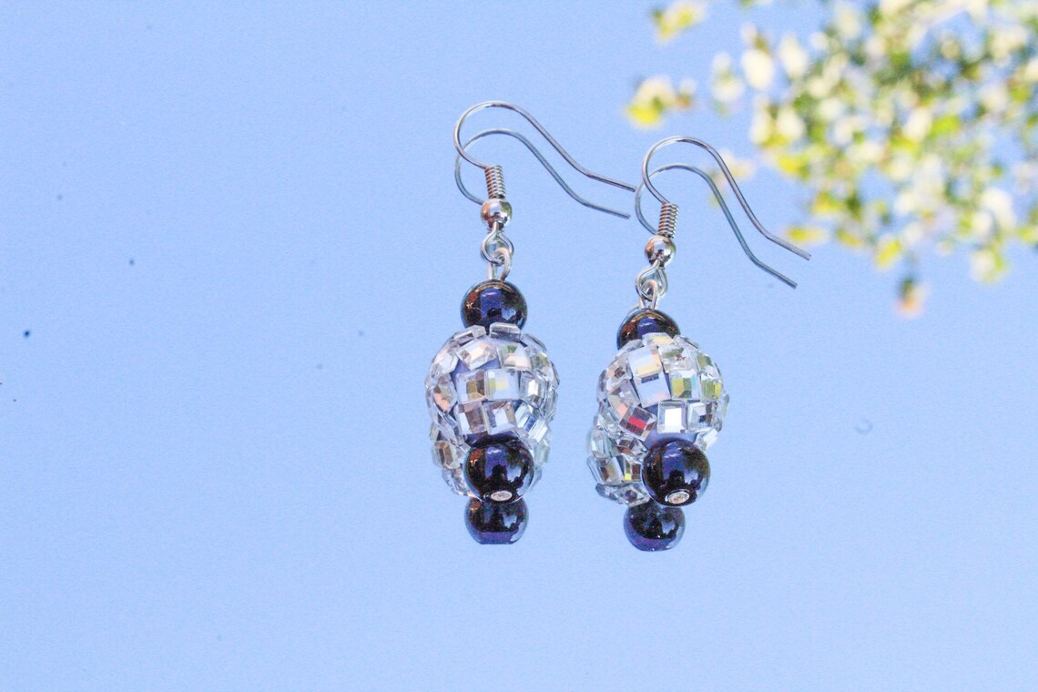 Disco Ball Earrings Etsy
