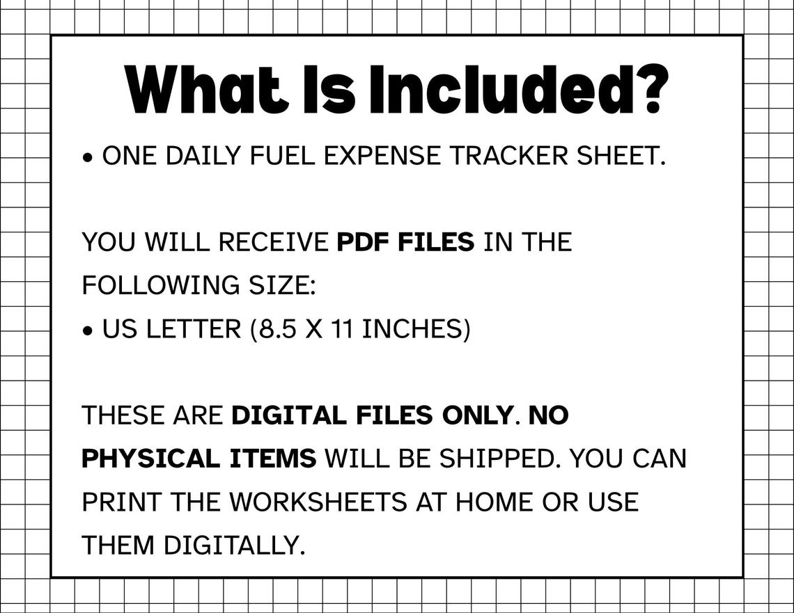 Gas Tracker Printable | Fuel Expense Log | Daily Mileage & Gas Spending ...