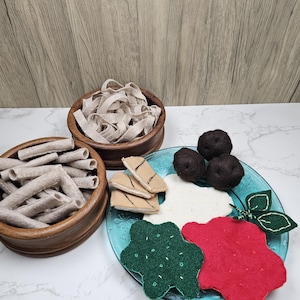 Felt Pasta Italian Food Favorites, Pretend Play Food