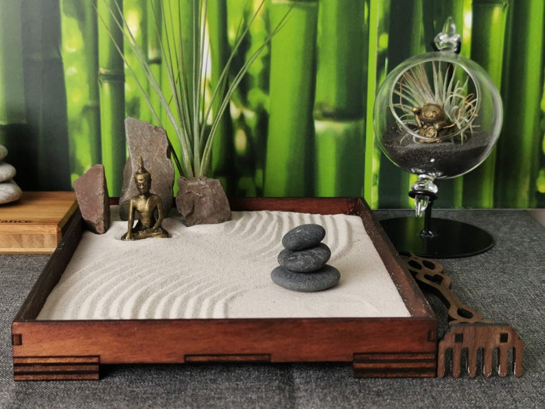 Gift Zen Garden Rectangular With Ganesha or Buddha DIY Set Etsy
