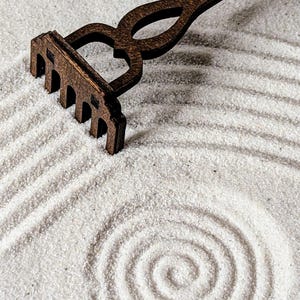 Zen Garden Sand, drobny piasek do medytacji - bezpyłowy i oczyszczony - naturalnie biały, odpowiedni do rysowania na piasku