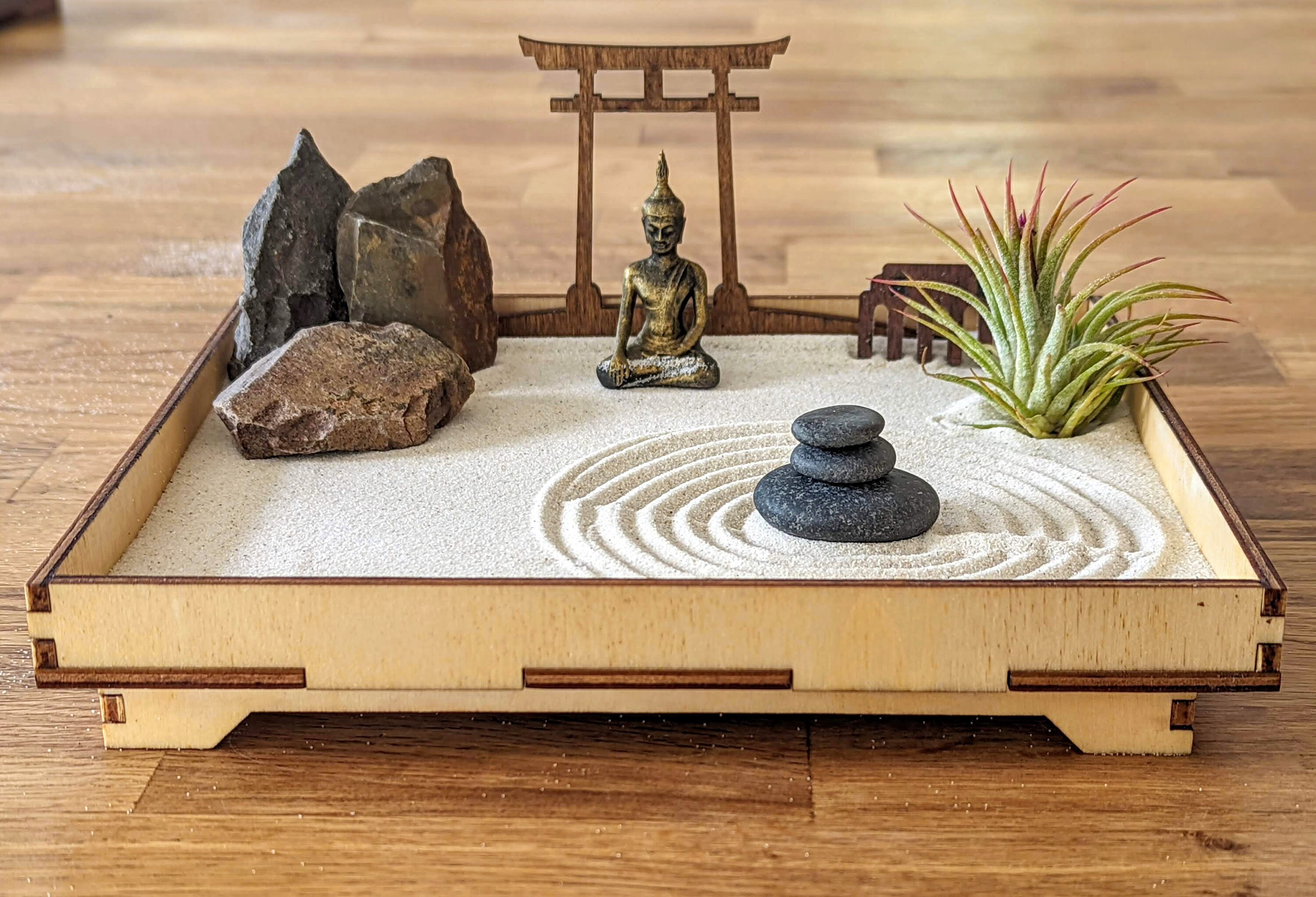Zen Garden Kit With Buddha Statue & Rake – Japanese Sand Garden
