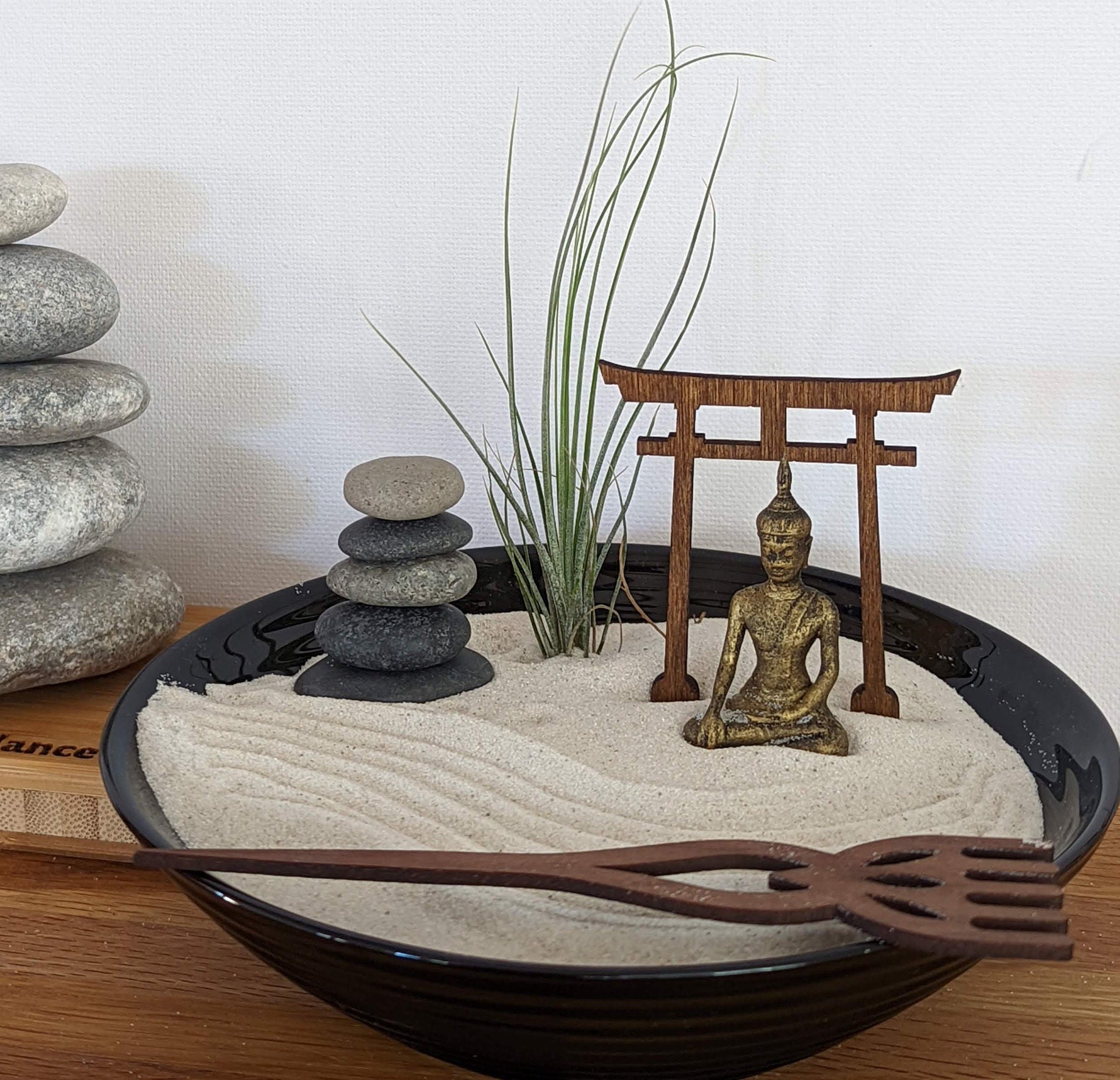 Zen Garden in Feng Shui Style With Sustainably Produced Decoration 