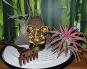 Gift idea Zen garden round with Ganesha figure and rake DIY kit suitable for meditation Home decoration, nachaltig environmentally friendly