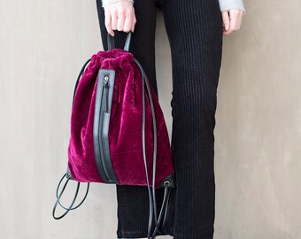 velvet rucksack