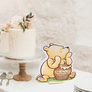Classic Winnie the Pooh Cake Topper/pink Baby Shower Theme/pink Its a Girl  Dessert Topper/diaper Cake Topper/photo Prop/table Centerpiece 