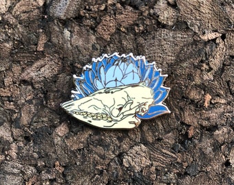 Armadillo Skull & Agave Hard Enamel Pin // Animal Skull Pins // Cool Pins // Plant Lover Pin // Vulture Culture // Pin Collection