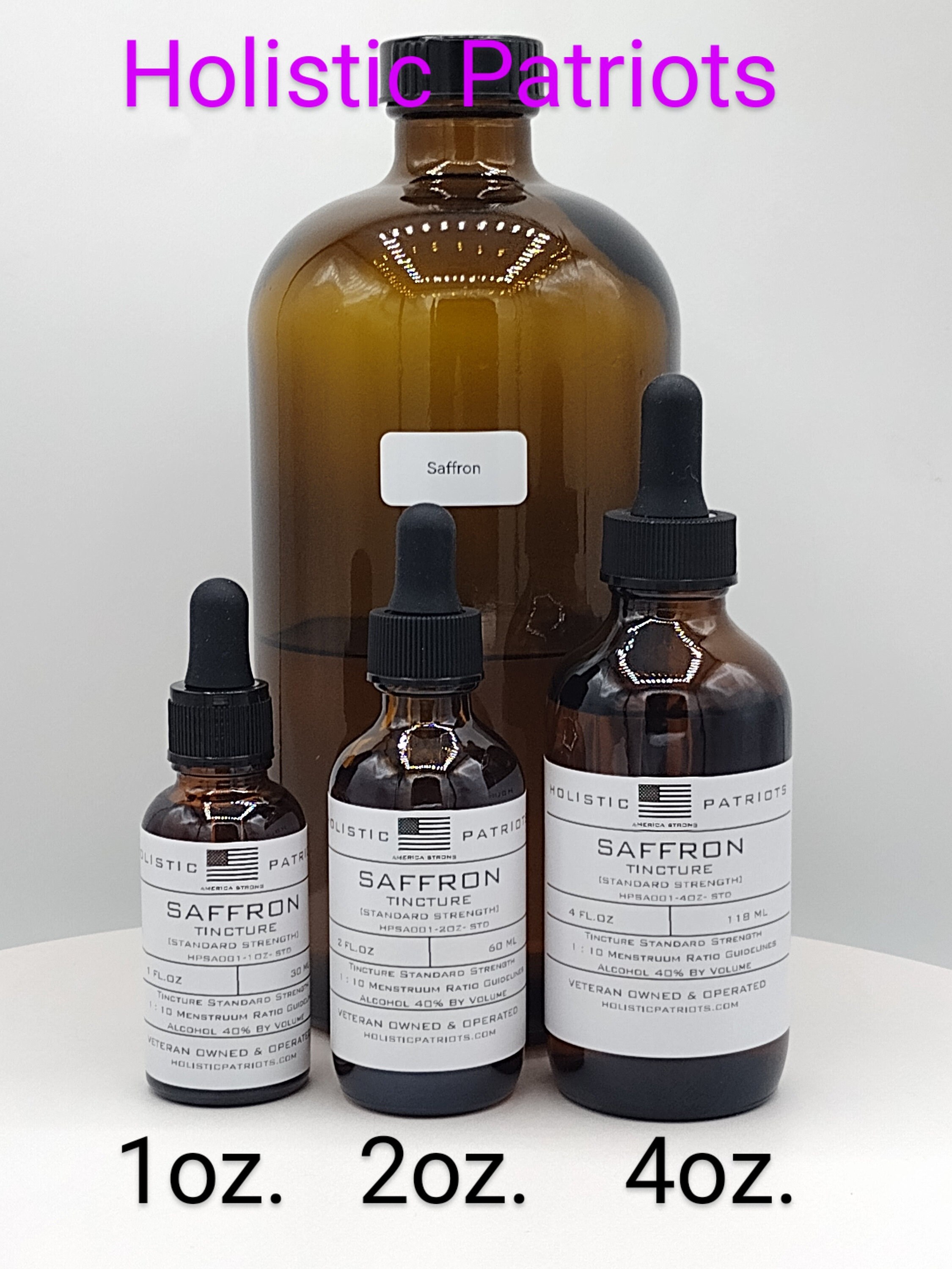 Saffron Tincture crocus Sativus standard Strength available in 1oz, 2oz