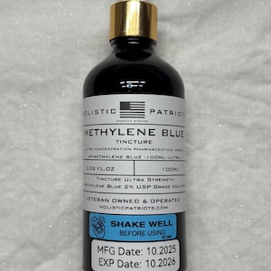 Methylene Blue 2% Solution (Higher Potency) Ultra Strength Nano Liquid - 100ml image 1
