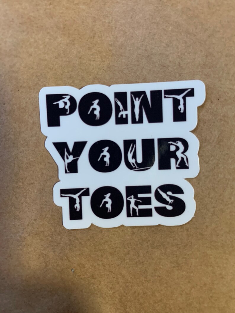 Gymnastics Point Your Toes Sticker (2) - Etsy