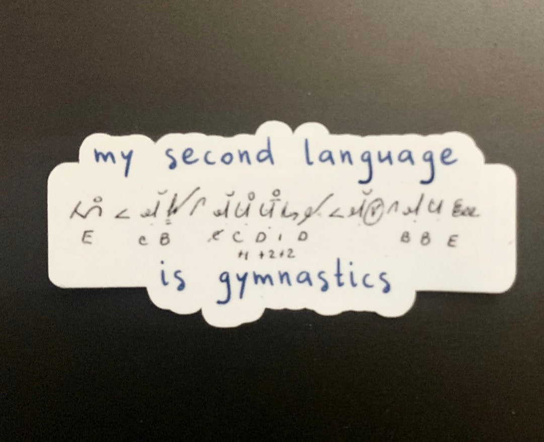 Gymnastics Judge Sticker 2 My Second Language is Etsy