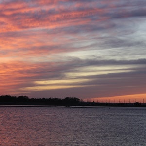 Sunset over the bay