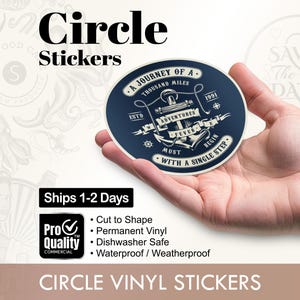 Circle Vinyl Stickers/Labels | Waterproof | We Print Your Design! | Size: Circle (see store for more shapes) | Free Proof Before Printing