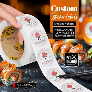 Product Labels/Sticker On A Roll | We Print Your Design | Glossy Or Matte Waterproof Lamination | Free Print Proof | Ships 1-2 Days