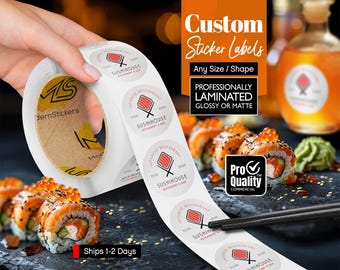 Product Labels/Sticker On A Roll | We Print Your Design | Glossy Or Matte Waterproof Lamination | Free Print Proof | Ships 1-2 Days