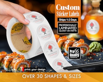 Product Labels/Sticker On A Roll | We Print Your Design | Glossy Or Matte Waterproof Lamination | Free Print Proof | Ships 1-2 Days