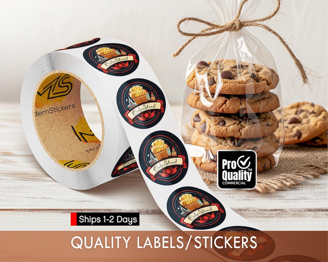 Custom Bakery Stickers | Bakery Stickers Printed on A Roll | Food Safe ...