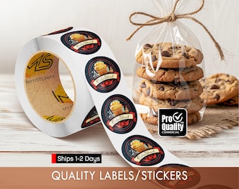 Custom Bakery Stickers | Bakery Stickers Printed On A Roll | Food Safe | We Print Your Design | Waterproof | Free Proof | Ships 1–2 Days