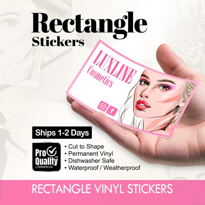 4x 2 Rectangle Label - Etsy