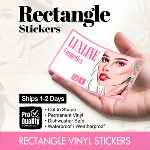 Rectangle Vinyl Stickers/Labels | Waterproof | We Print Your Design! | Rectangle (see store for more shapes) | Free Proof Before Printing