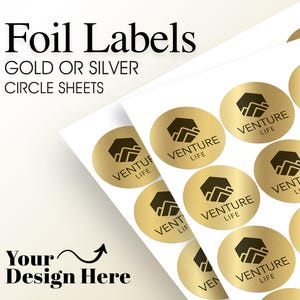 Foil Labels / Foil Stickers on A Sheet (2