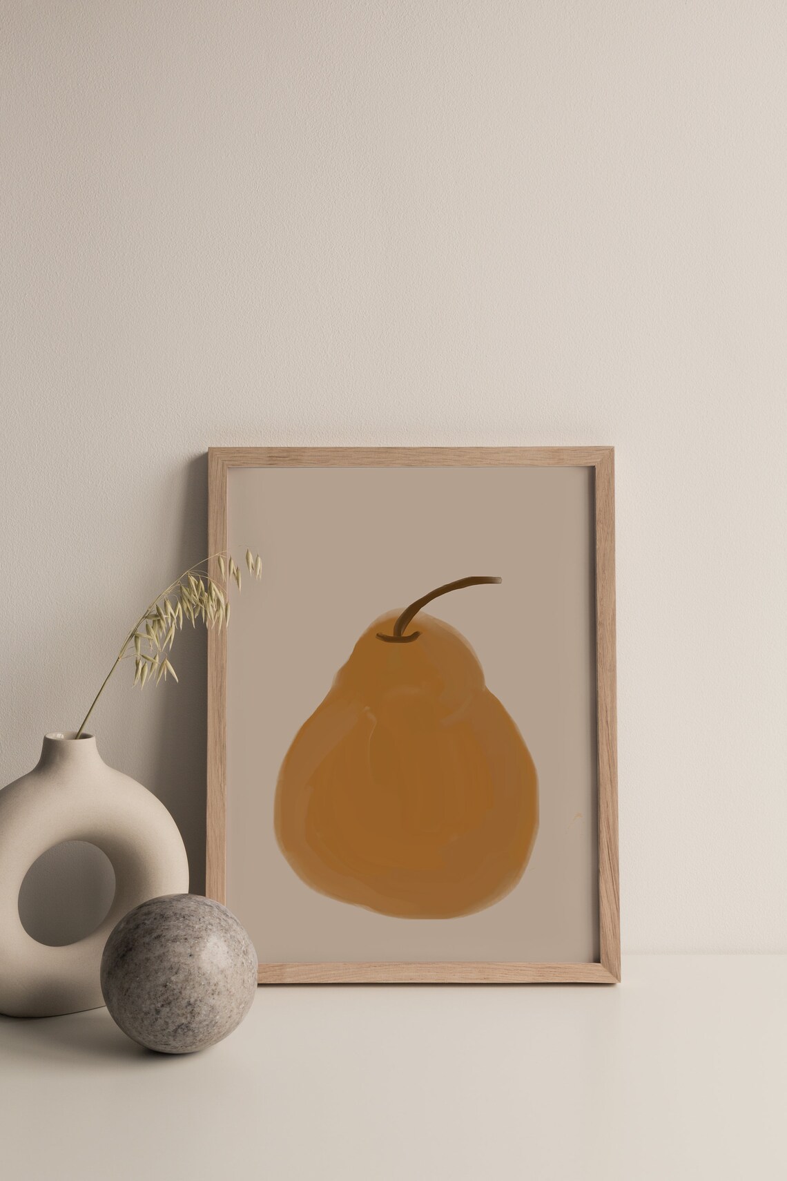 Pear Wall Art Pear Print Boho Art Fruit Print Kitchen Etsy