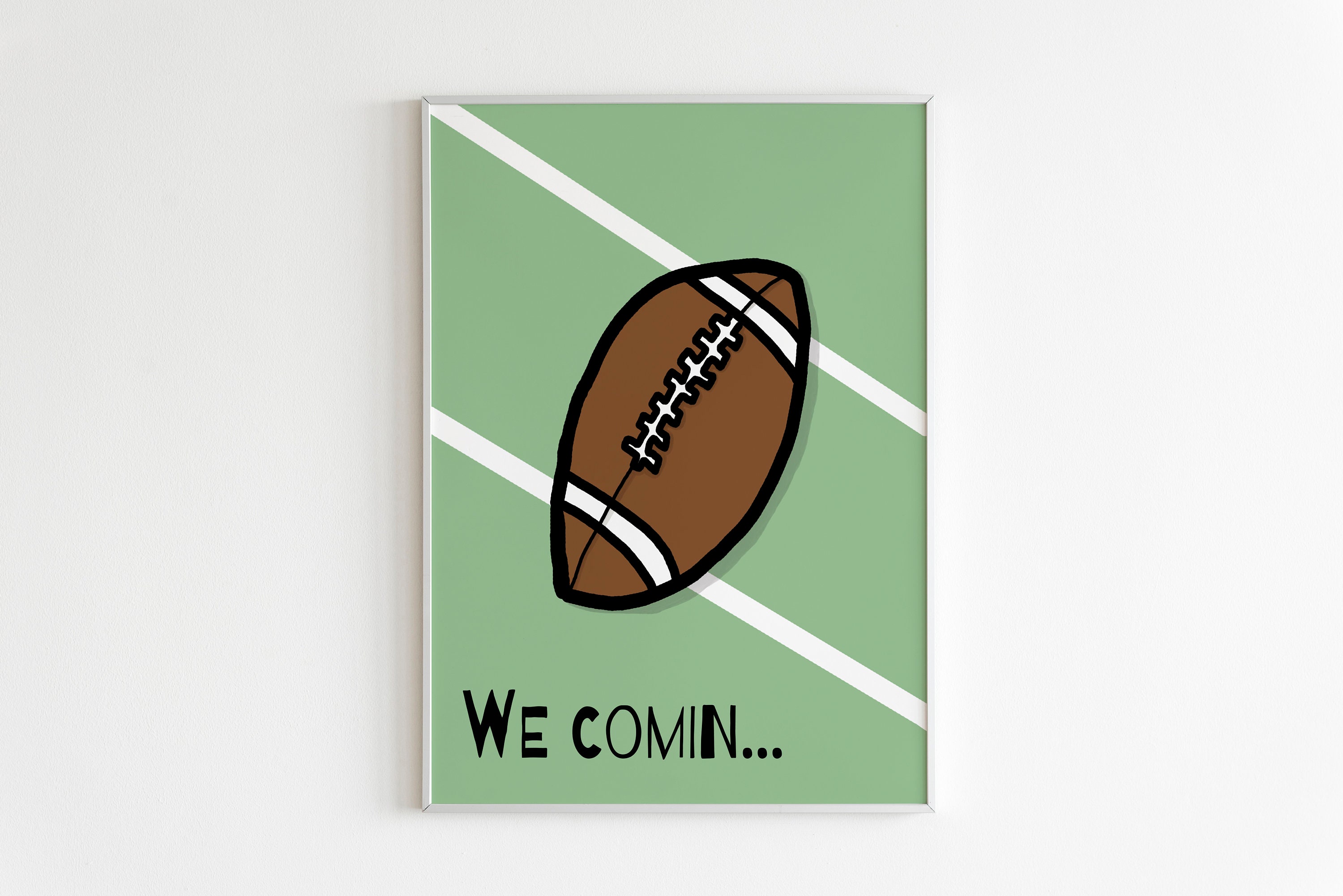 Football Wall Art Football Print Football Poster Etsy