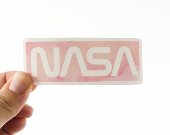 NASA Pink Worm Sticker | Laptop Sticker, Water bottle Sticker, Phone Sticker