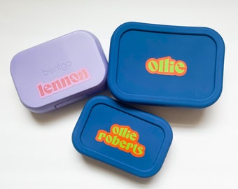 Name Labels for Kids | Vinyl Name Labels for Water Bottles, Bento Boxes, Lunch Boxes, and More!