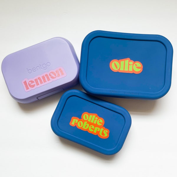 Name Labels for Kids | Vinyl Name Labels for Water Bottles, Bento Boxes, Lunch Boxes, and More!