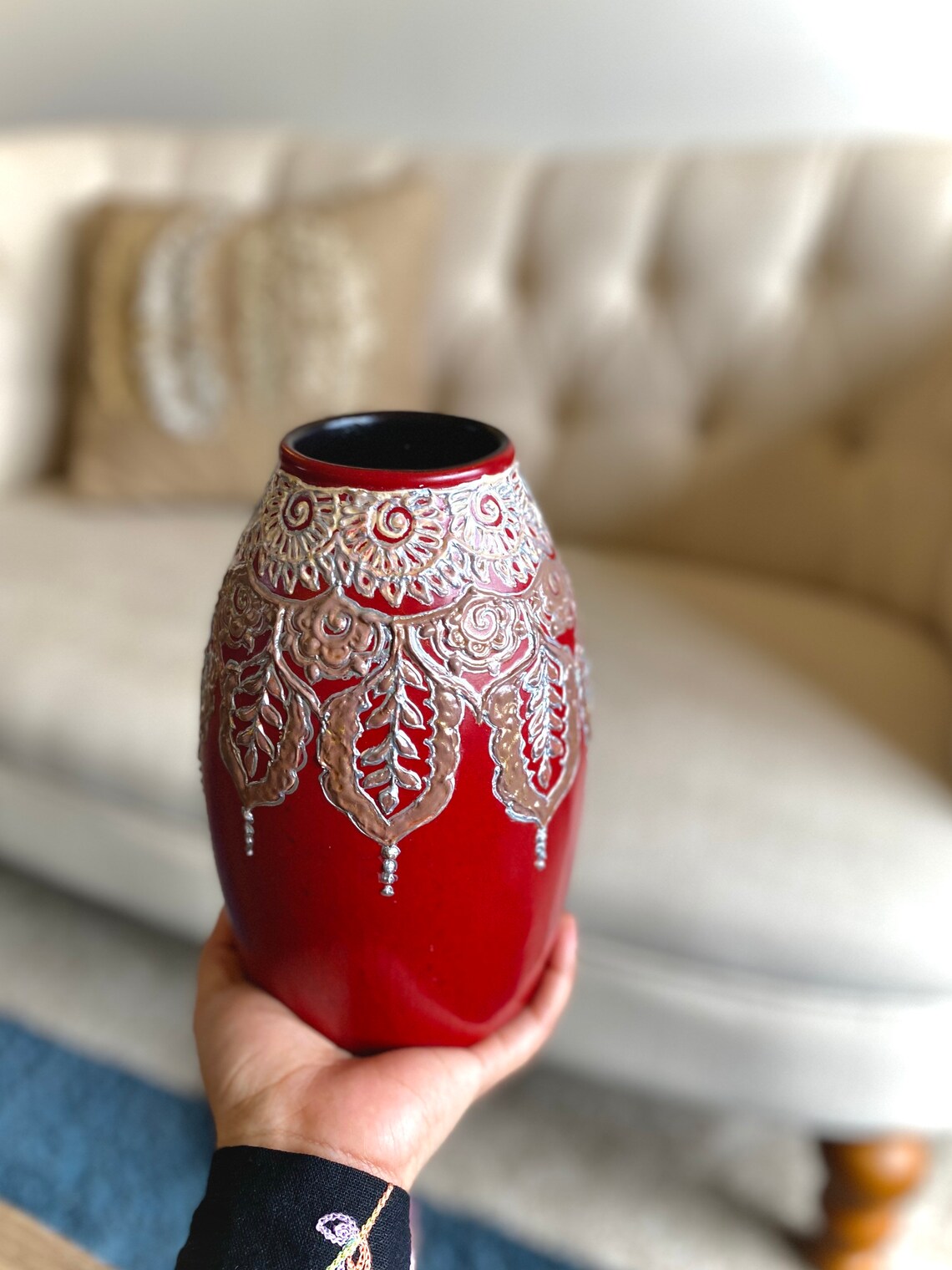 Henna Decor Vase Decorative Plant Pot Sustainable Upcycled House