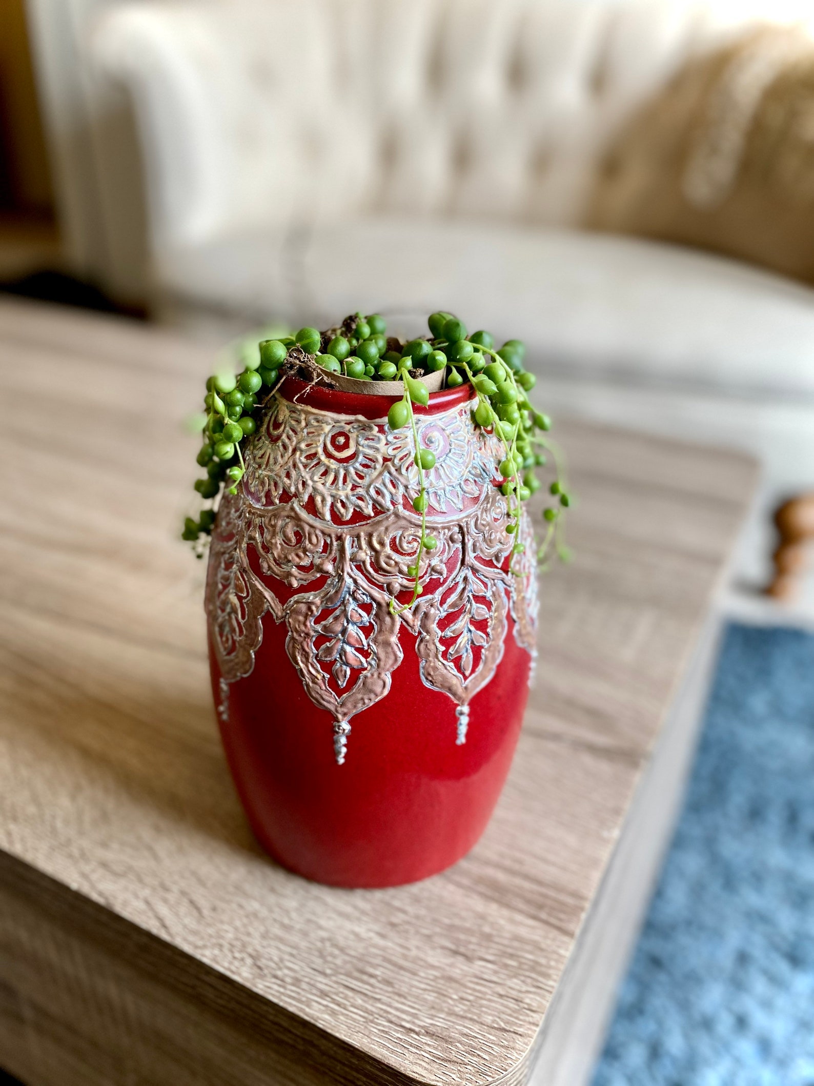 Henna Decor Vase Decorative Plant Pot Sustainable Upcycled House