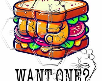 Knuckle Sandwich, Want one,  Sublimation, Vivid Colors, artwork, PNG PDF Digital download