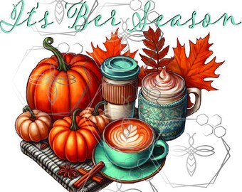 Its &#39;Ber Season, September, October, November, December, Vivid Colors, artwork, PNG PDF Digital download Sublimation, DTF