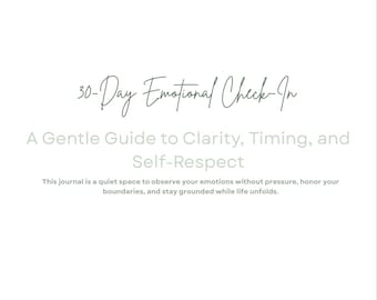 Enregistrement émotionnel de 30 jours | Journal doux pour naviguer dans une nouvelle connexion | Réflexion en pleine conscience PDF